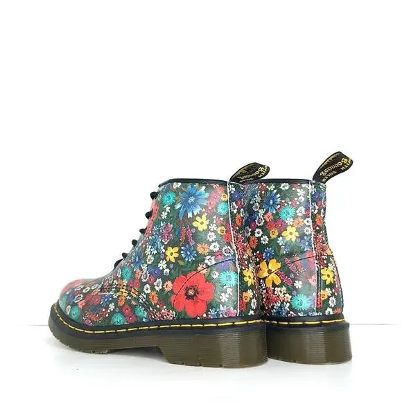 Dr Martens 101 Wanderlust Floral Leather Lace Up Ankle Boots Women’s 7 Shoes - Picture 7 of 13